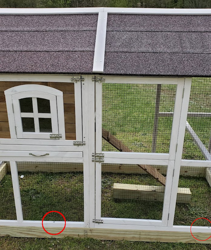 secure the coop to a stonger frame to extend the life of an inexpensive chicken coop